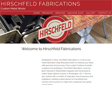 Tablet Screenshot of hirschfeldfab.com